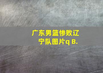 广东男篮惨败辽宁队图片q B.